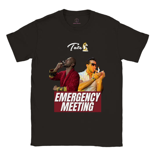 Andrew & Tristan Tate Smoking Cigars T-Shirt | EMERGENCY MEETING Podcast Classic Unisex Crewneck T-shirt