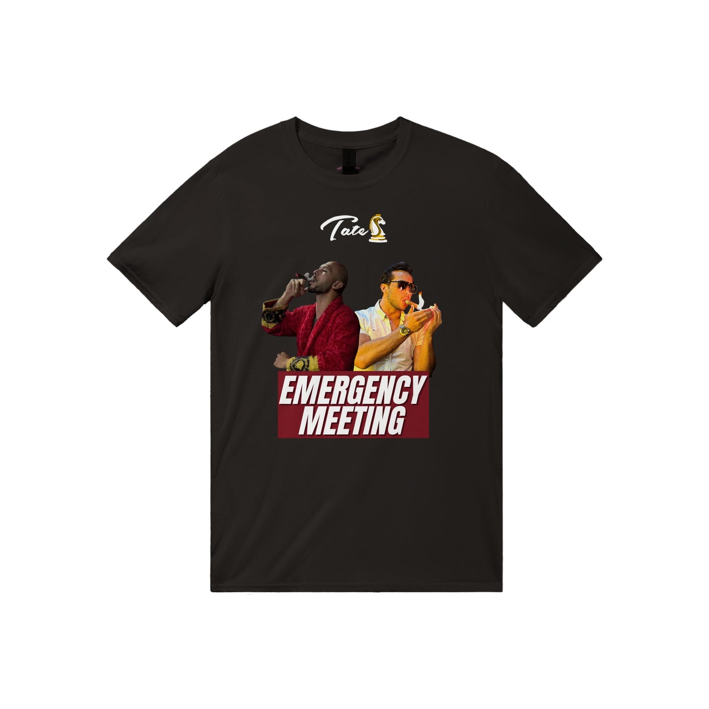 Andrew & Tristan Tate Smoking Cigars T-Shirt | EMERGENCY MEETING Podcast Classic Unisex Crewneck T-shirt