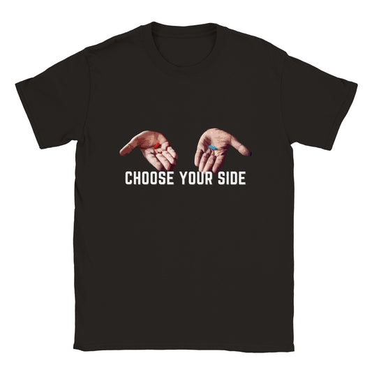 Matrix Pill Choose Your Side Andrew Tate Classic Unisex Crewneck T-shirt