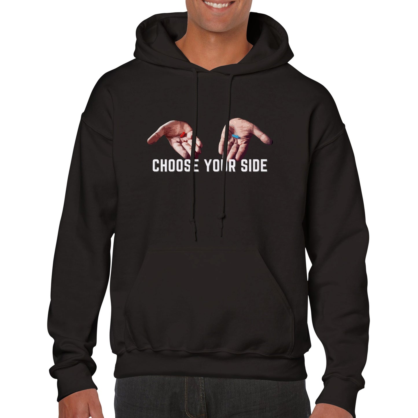 Matrix Pill Choose Your Side Andrew Tate Classic Unisex Pullover Hoodie